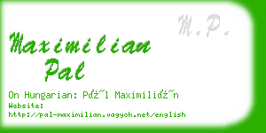 maximilian pal business card